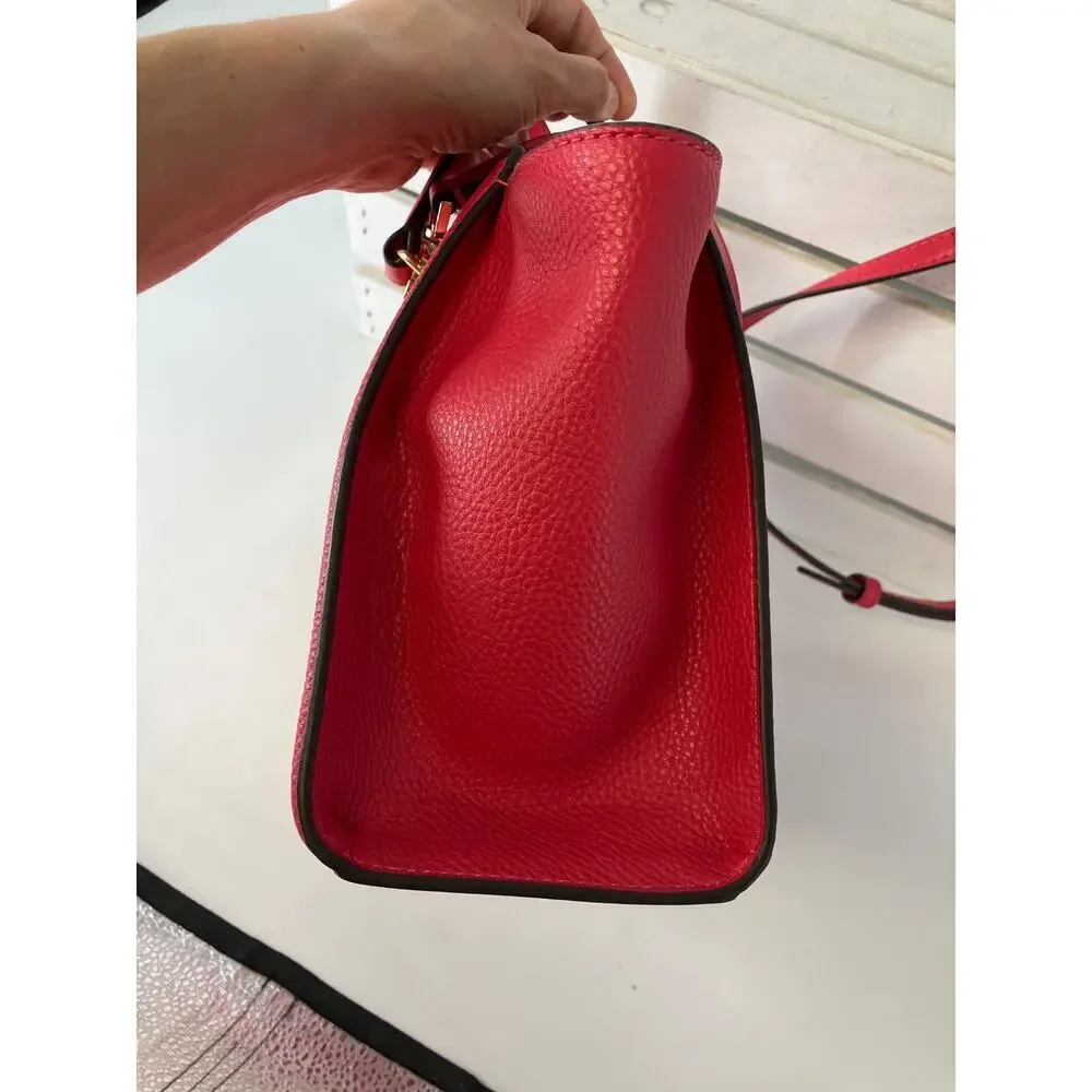 MICHAEL KORS WATERMELON COLOR PEBBLED LEATHER CROSSBODYBAG